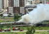 Incêndio atinge vagão de metrô no DF